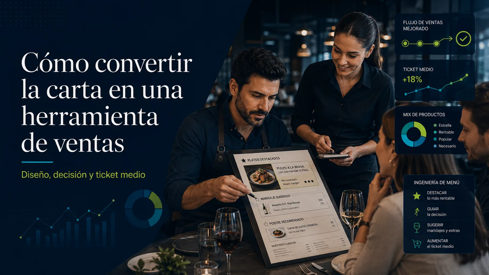 Por qué una carta larga puede reducir la rentabilidad Cómo convertir la carta en una herramienta de ventas: diseño de carta, decisión del cliente y mejora del ticket medio en hostelería